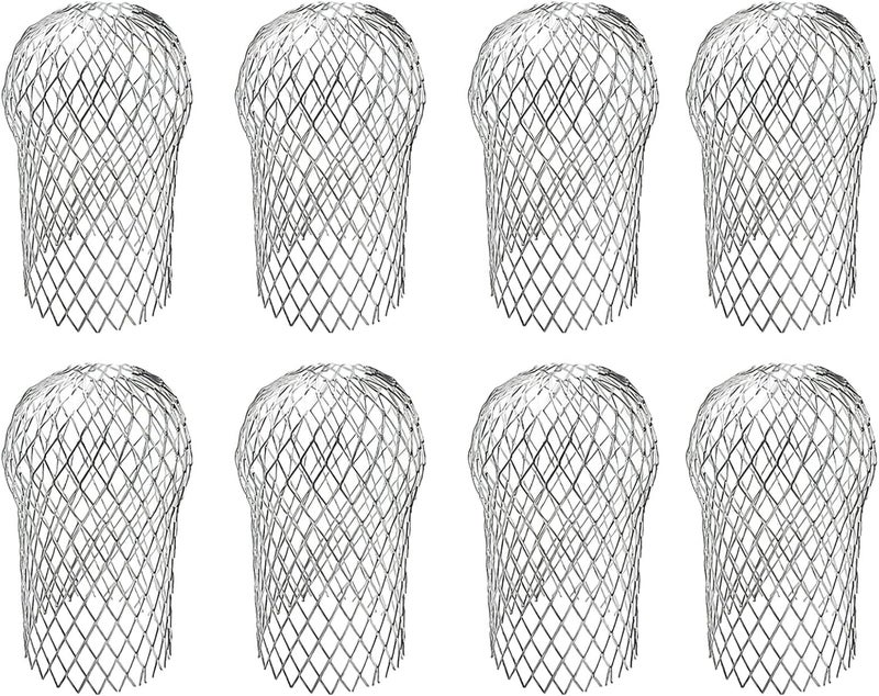 FEIFAN Fuvtory 8 Pack Gutter Guards, Gutter Downspout Guard, Expand Aluminum Gutter Guard Strainer Filter, Gutter Downspout Protectors, Stops Blockage Leaves Debris (3.5 Inch) - Image 1
